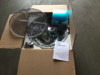 Houtskool smoker barbecue 18 inch, Femor, zwart